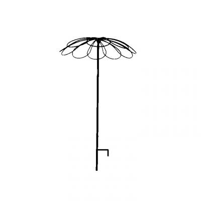 LOUIS MOULIN Tuteur parapluie 9 p&eacute;tales fer vieilli - 100x250 cm - Acier &eacute;poxy
