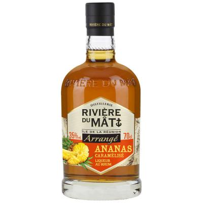 RIVIERE DU MAT Rhum Arrang&eacute; Ananas Caram&eacute;lis&eacute;  - La Bouteille De 70cl