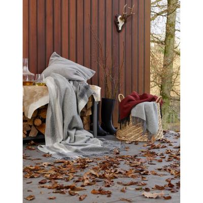 BIEDERLACK  Couverture en cachemire - Plaid 130x170cm gris