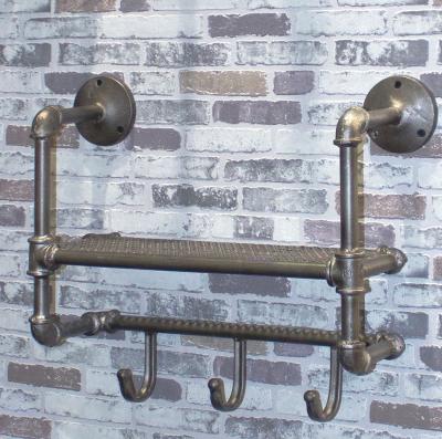 Porte-Serviettes Crochets & Etag&egrave;re Cervin 52cm Anthracite 