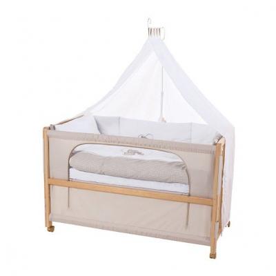 ROBA  Lit Cododo Complet "Liebhabar" 60x120 Cm Avec 4 Roues &Agrave; Freins - Naturel