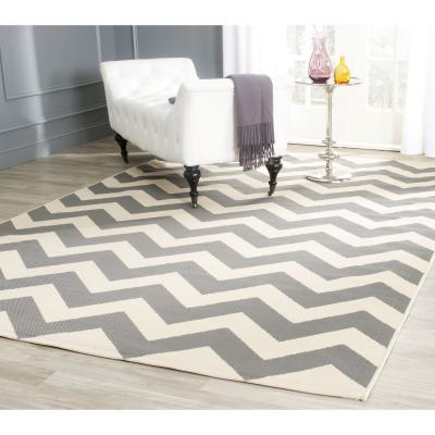 SAFAVIEH Tapis interieur & exterieur en gris & beige, 201 x 290 cm