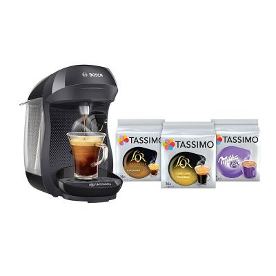 BOSCH Machine Tassimo Happy Noire + 3 Packs De T-discs Offerts 