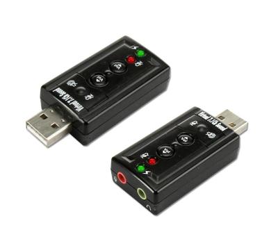 CONNECTLAND  AD-USB-to-Audio-Min Adaptateur USB-Audio 7.1 Canaux Noir