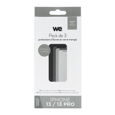 WE Pack  3 Verres Trempes Iphone 13/13 Pro