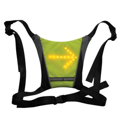 ORNII Gilet clignotant v&eacute;lo noir jaune 5 signaux