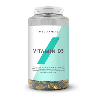 MYVITAMINS G&eacute;lules - Vitamine&nbsp;D3 - 180G&eacute;lules molles - Non-Vegan