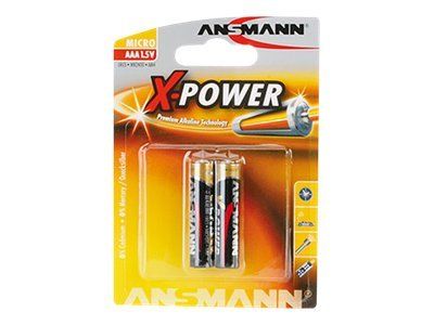 ANSMANN Piles alcalines "X-Power", Micro AAA, 2 piles 