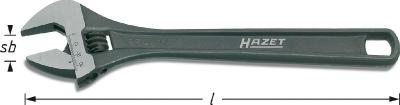 HAZET  279-8 Cl&eacute; &agrave; fourche r&eacute;glable/profil &agrave; 6 pans ext&eacute;rieurs longueur&nbsp; 205 mm