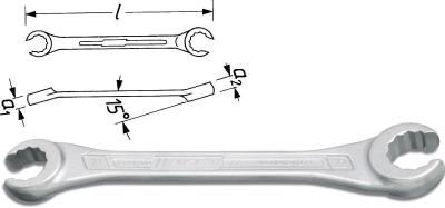 HAZET  612 612-13X15 Cl&eacute; polygonale double ouverte 13 - 15 mm DIN 3118