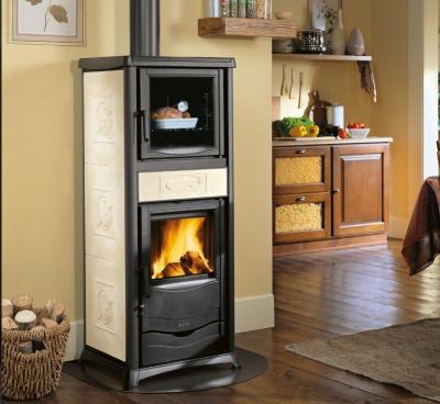  Po&ecirc;le &agrave; bois avec Four Nordica Extraflame Rossella plus 9.1kW Liberty Cr&ecirc;me