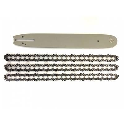 NEMURA Guide de 40cm + 3 Cha&icirc;ne de tron&ccedil;onneuse - 56 Entraineurs - Pas 3/8LP - Jauge 0.50 (1.3mm)