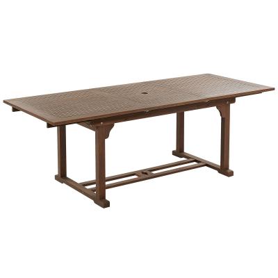 BELIANI Table de jardin extensible 160/220 x 90 cm en bois d'acacia fonc&eacute; AMANTEA