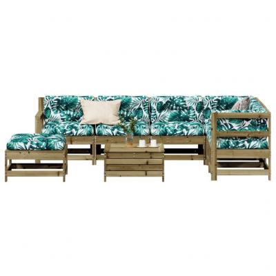 VIDAXL Salon de jardin modulable GENERIQUE bois 8 pieces marron 62 x 62 x 70.5 cm