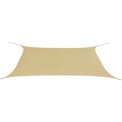 VIDAXL Parasol en tissu oxford rectangulaire beige 4x6 m
