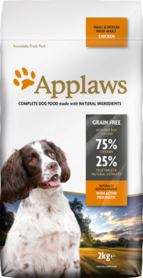 APPLAWS  Adult Small & Medium Breed, poulet pour chien - 2 x 2 kg