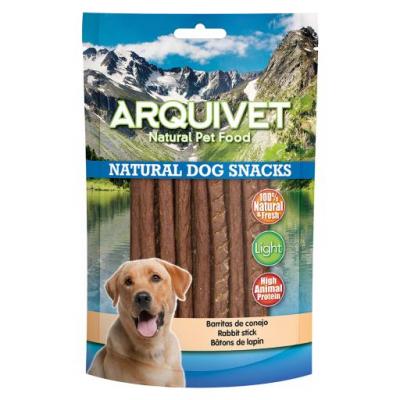 ARQUIVET Snack Naturel pour Chiens B&acirc;tonnets de Lapin 110 GR 