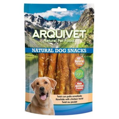 ARQUIVET  Rawhidde Chicken Twist 13 Cm Dog Snack Dor&eacute; 100 g