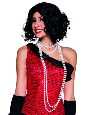 GADGETFETE Collier sautoir Flapper 2 rangs perles blanches