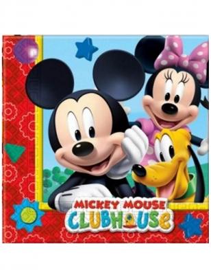 MANEGE Mickey Mouse Serviettes 33 x 33 cm 20 Pi&egrave;ces