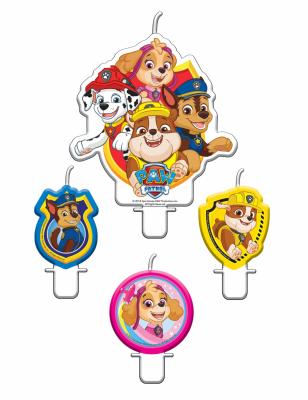 AMSCAN Nickelodeon bougies d'anniversaire Paw Patrol 6 cm 4 pi&egrave;ces
