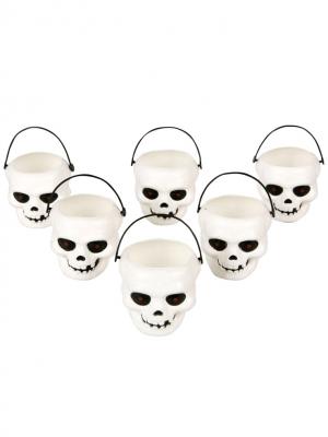 Atosa 25x13 Cm 6 U Skull Head Decoration Clair