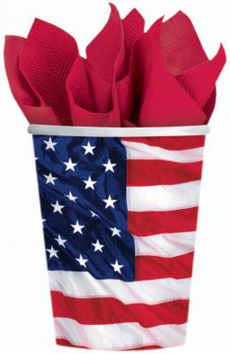 GENERIQUE Gobelets drapeau am&eacute;ricain  Taille  Unique