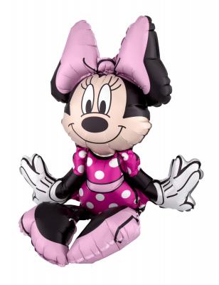 AMSCAN  ballon Minnie Mouse filles 45 cm papier aluminium noir/rose
