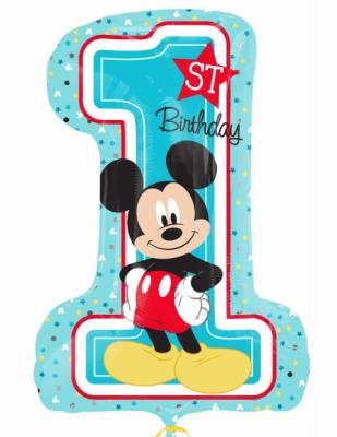 Ballon alu Mickey 1er Anniversaire 48 cm X 71 cm