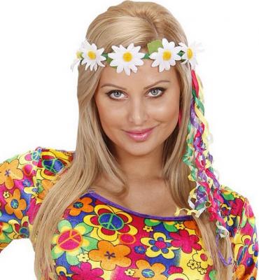 WIDMANN Couronne de fleurs adulte ann&eacute;es 60 / hippie