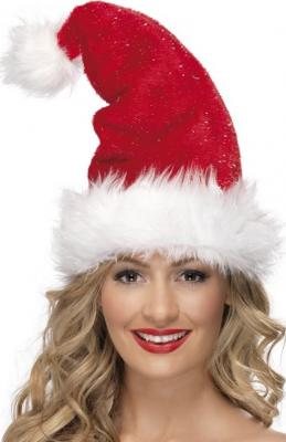 PL RH SMITH & SONS WIGMAKERS LTD TRADING AS SMIFFY S, Smiffys Bonnet de P&egrave;re No&euml;l, Rouge, avec guirlandes, Deluxe