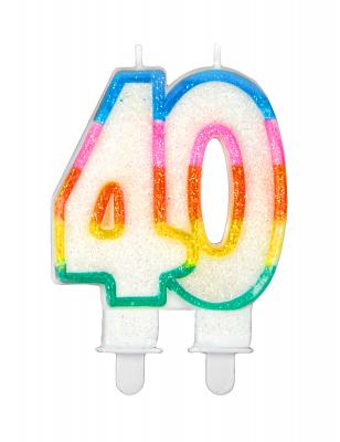 GENERIQUE Bougie d'anniversaire chiffres Age 40