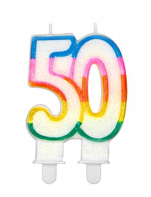 GENERIQUE Bougie d'anniversaire chiffres Age 50