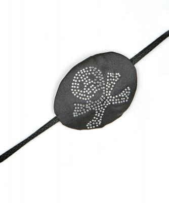NO NAME Cache Oeil Pirate Noir Et Argente Motif Diamant - Noir - Taille Unique