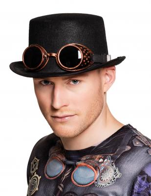 BOLAND  chapeau Steamgoggles unisexe noir