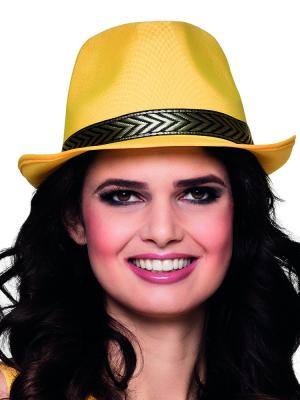 GENERIQUE Chapeau borsalino trilby jaune adulte
