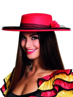 BOLLAND Chapeau danseuse espagnole rouge femme