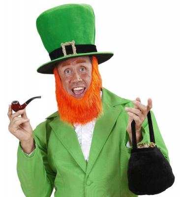 WIDMANN Chapeau haut de forme avec barbe adulte Saint Patrick taille unique
