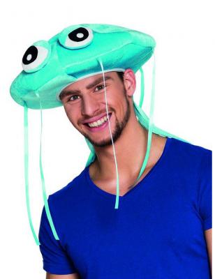 BOLAND Chapeau m&eacute;duse bleue en peluche adulte