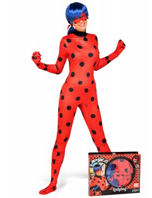 MOM Coffret D&eacute;guisement + Perruque Ladybug Miraculous Adulte - Rouge - XS