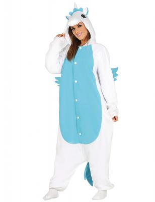 FIESTAS GUIRCA, S.L. Combinaison licorne blanche et bleue adulte