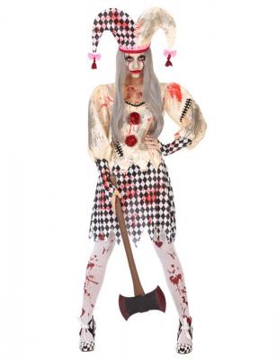 ATOSA D&eacute;guisement pour Adultes Arlequin sanglant (2 Pcs) (Taille XS/S)
