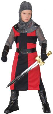 RUE DE LA FETE DARK AGE KNIGHT"" (long coat, belt, armbands, helmet, boot covers) - (140 cm / 8-10 Years)