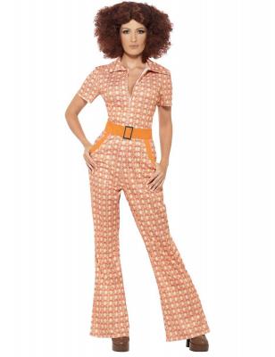 SMIFFYS Costume Femme Des Annees 70 authentique - Orange - XL