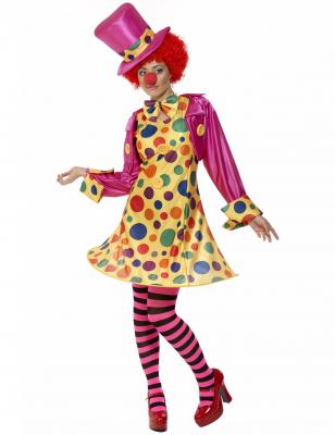 SMIFFYS Clown Lady Costume, Female Uk Dress 20-22
