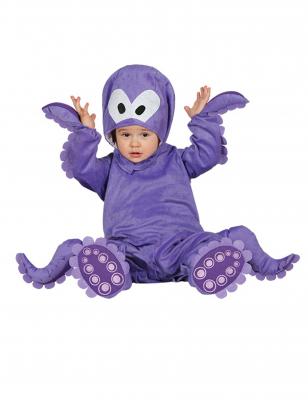 ALPEXE D&eacute;guisement combinaison avec capuche poulpe violet b&eacute;b&eacute;