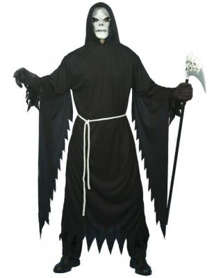 SMIFFY?S Grim Reaper Costume Mask, Male Chest 38"-40", Leg Inseam 32.75