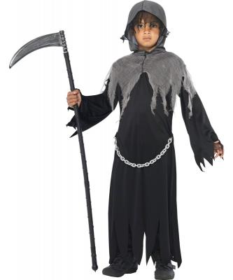 APTAFETES Costume Enfant Faucheur De La Mort - Gris - 7/9 ans