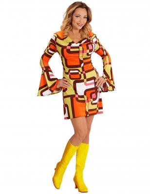  D&eacute;guisement Groovy G&eacute;om&eacute;trique Ann&eacute;es 70 Femme - Taille: L