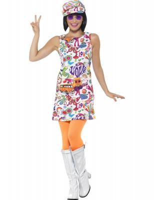  D&eacute;guisement Hippie Cool Ann&eacute;es 60 Femme Medium